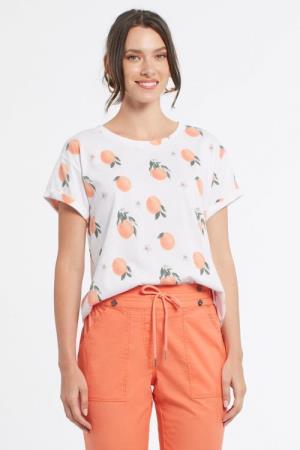 White T-Shirt with Oranges