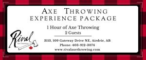 1 Hour of Axe Throwing for 2 Guests