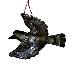 Recycled Oil Drum Dove Ornament - Haiti