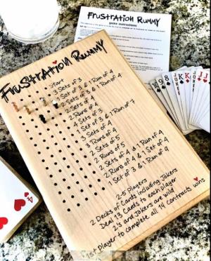 Frustration Rummy Wooden Card Game
